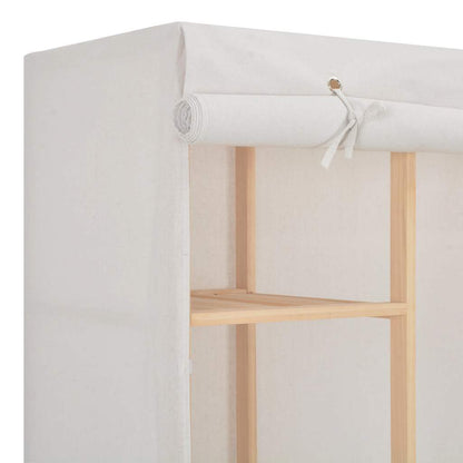 Wardrobe White 135x40x170 cm Fabric