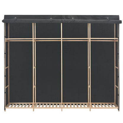 Wardrobe Grey 200x40x170 cm Fabric