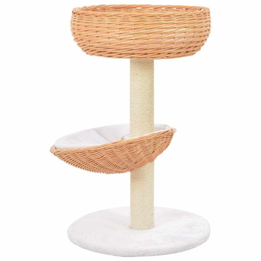 Cat Tree | Natural | Willow, soft plush, sisal rope | Cat Tree
