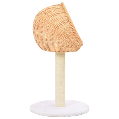 Cat Tree with Sisal Scratching Post Natural Willow Wood