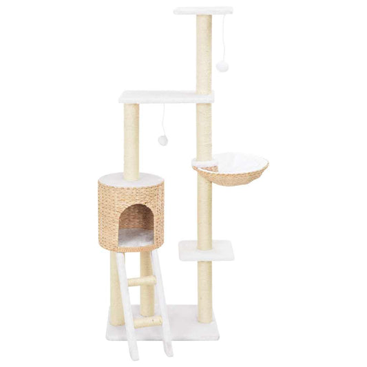 Cat Tree | Natural | Seagrass, Soft plush, Sisal rope | Large | Cat Tree