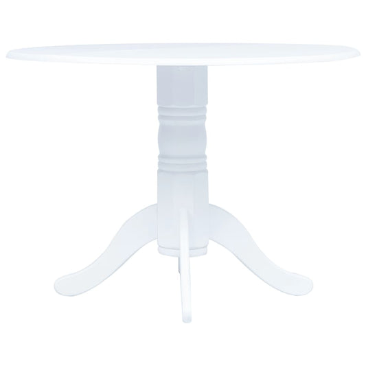 Dining Table | white | solid rubber wood frame, MDF top | Medium