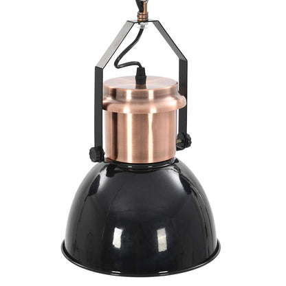 Ceiling Lamp |  Set of 2 | Black and Copper | Metal | Medium