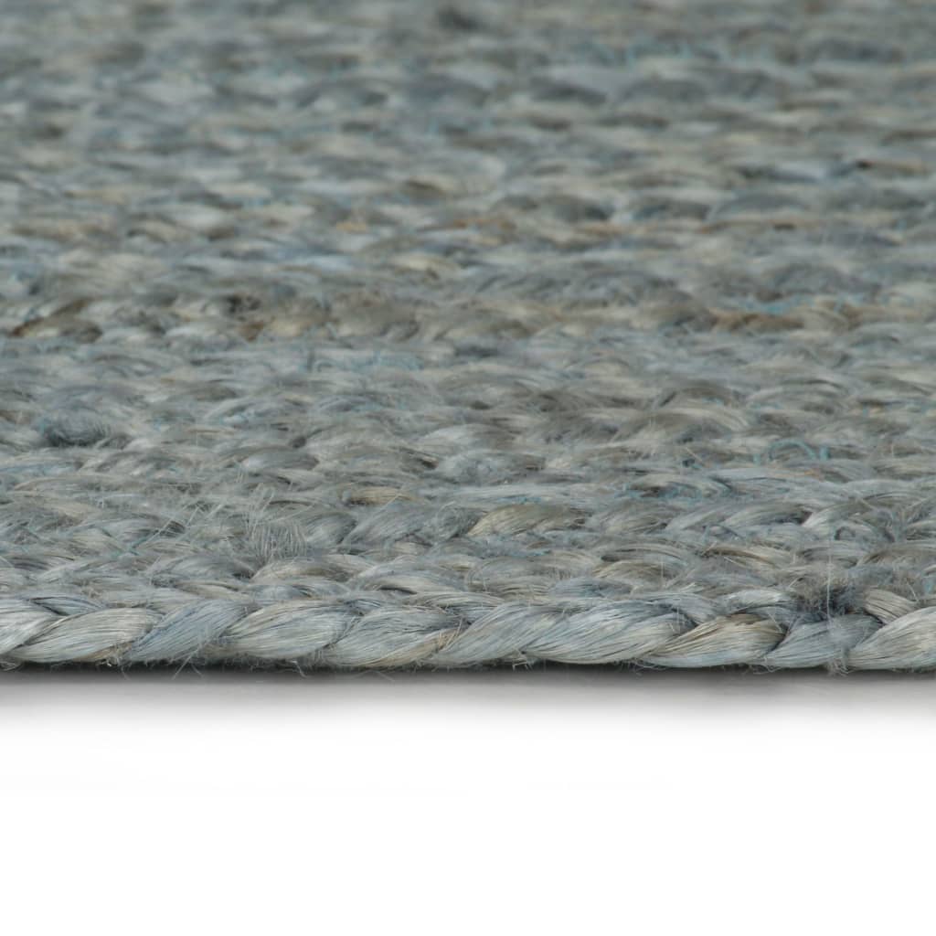 Handmade Rug Jute Round 90 cm Olive Green
