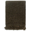 Throw Cotton 125x150 cm Anthracite/Brown
