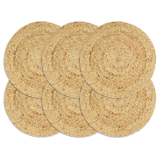 Placemat | Set of 6 | Natural | Jute | Medium | Stackable | Placemat