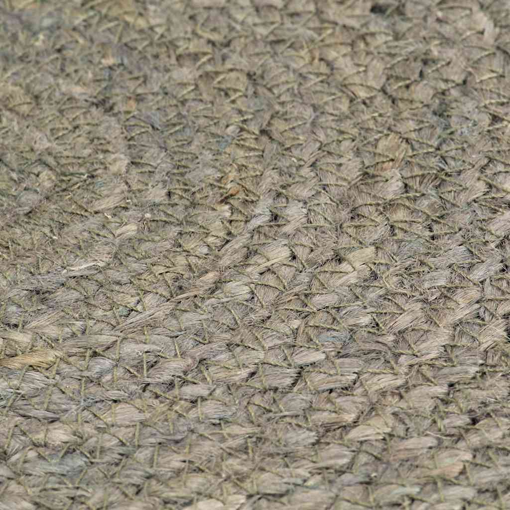 Placemats 4 pcs Plain Grey 38 cm Round Jute