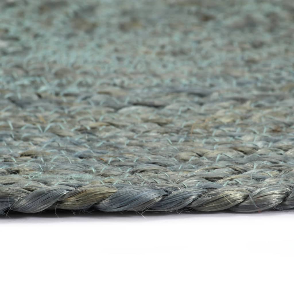 Placemats 4 pcs Plain Olive Green 38 cm Round Jute