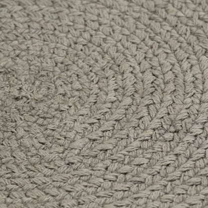 Placemats 6 pcs Plain Grey 38 cm Round Cotton