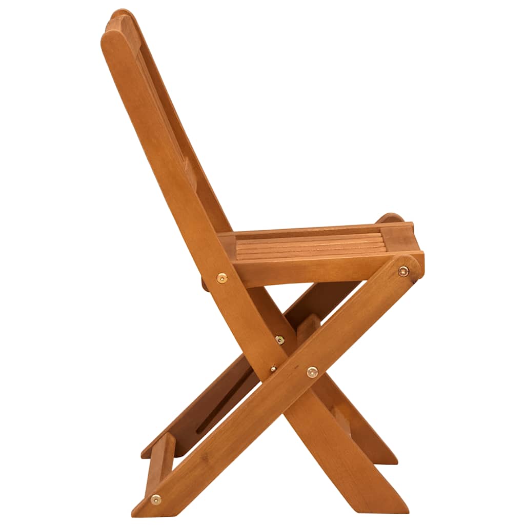 Dining Chair | Set of 2 | Brown | Solid eucalyptus wood | Small