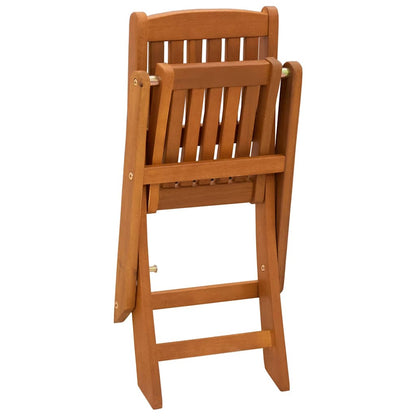 Dining Chair | Set of 2 | Brown | Solid eucalyptus wood | Small