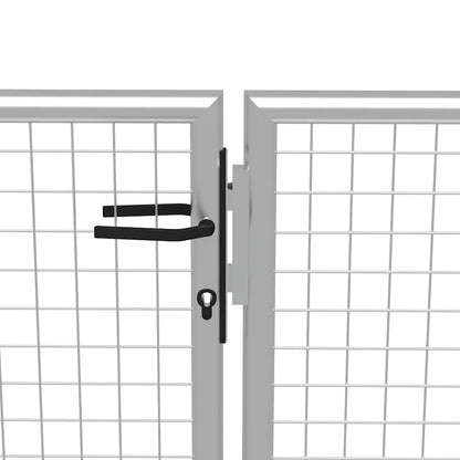 Garden Gate Galvanised Steel 400x100 cm Silver