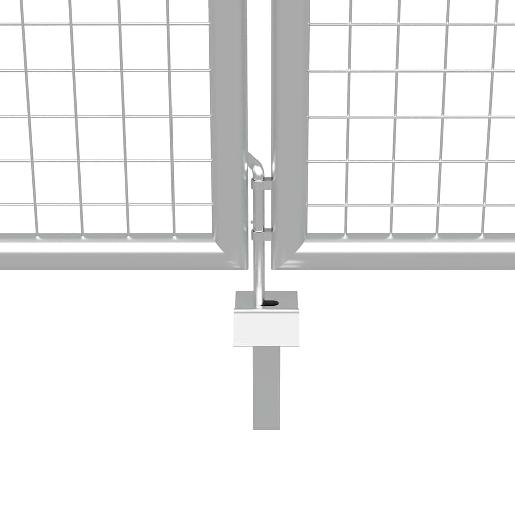 Garden Gate Galvanised Steel 400x100 cm Silver