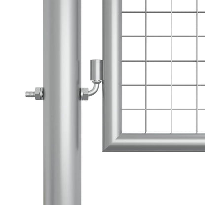 Garden Gate Galvanised Steel 400x125 cm Silver