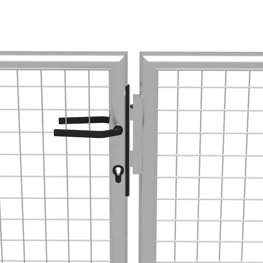 Garden Gate Galvanised Steel 400x150 cm Silver