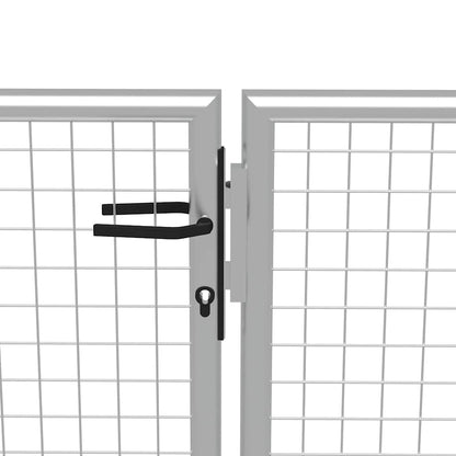 Garden Gate Galvanised Steel 400x150 cm Silver