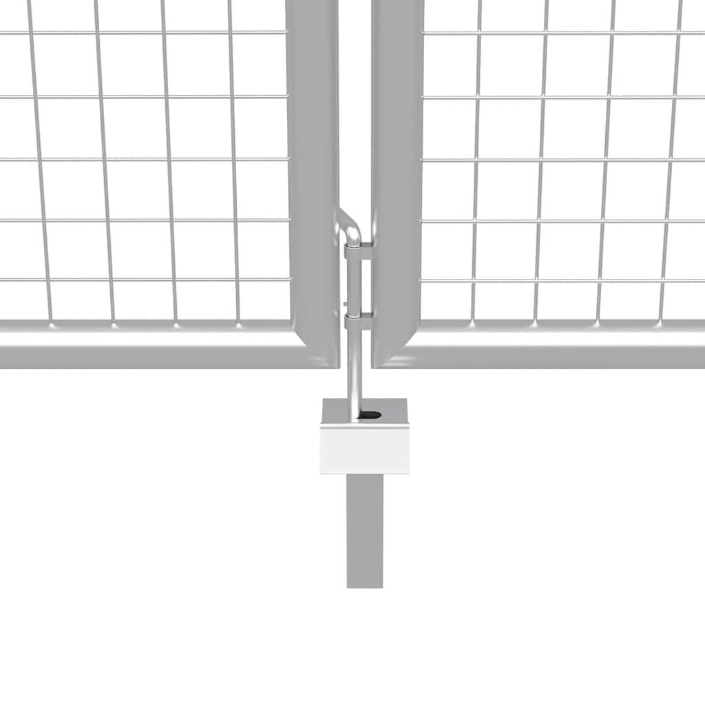 Garden Gate Galvanised Steel 400x150 cm Silver