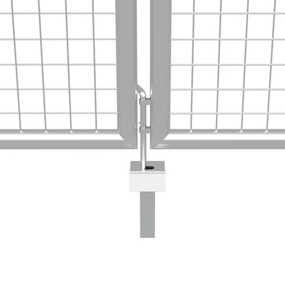 Garden Gate Galvanised Steel 400x200 cm Silver