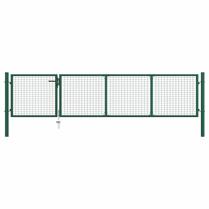 Garden Gate Steel 350x75 cm Green