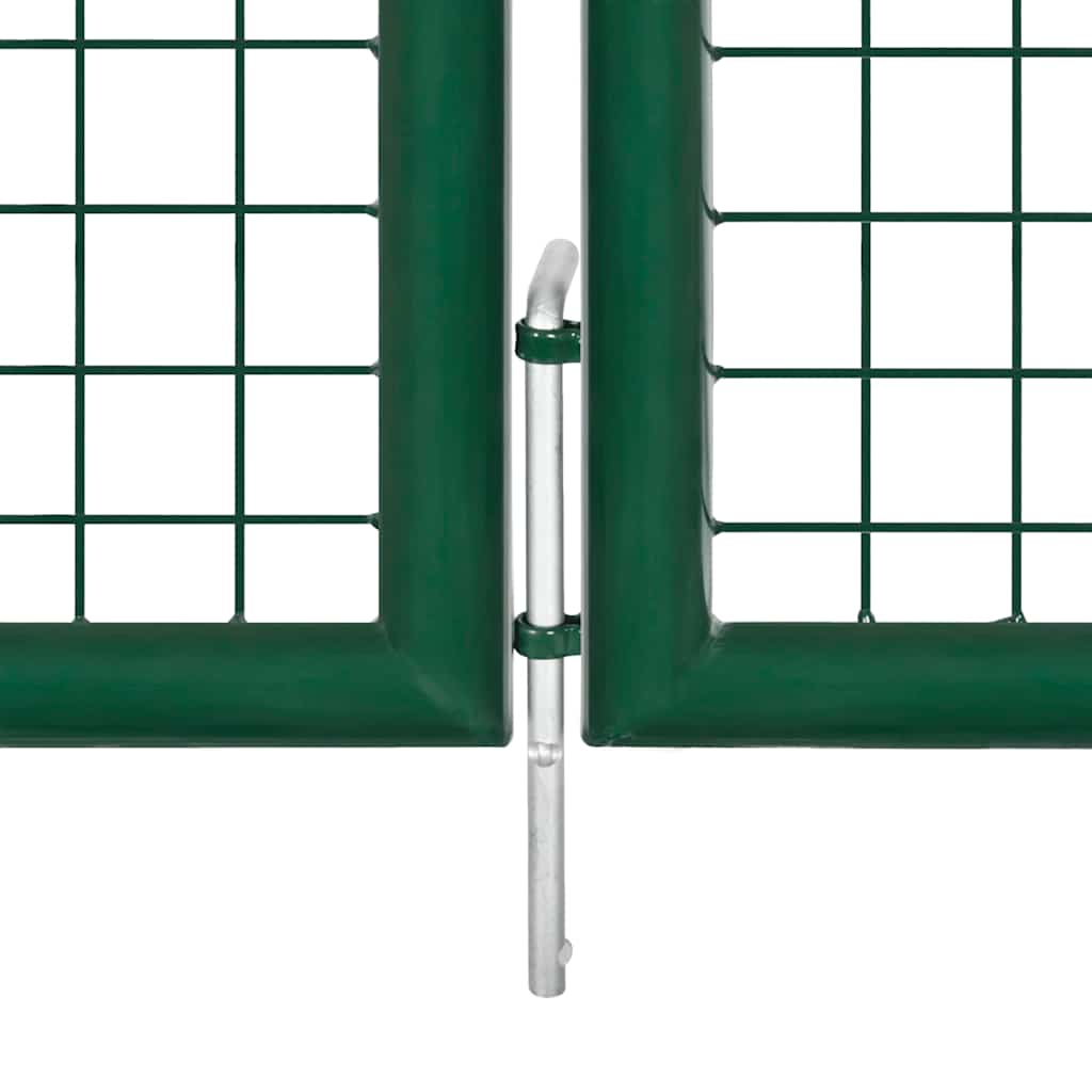 Garden Gate Steel 350x75 cm Green