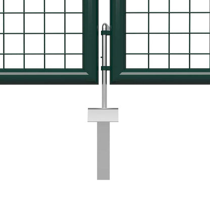 Garden Gate Steel 400x75 cm Green