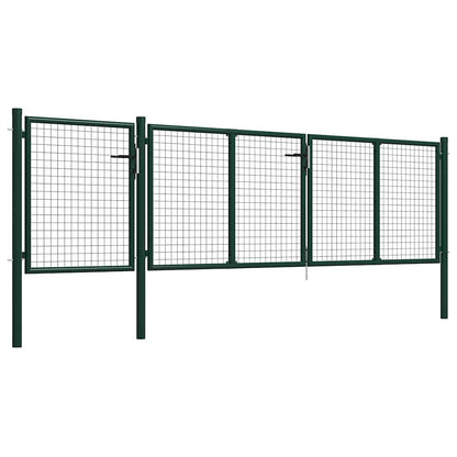 Garden Gate Steel 400x100 cm Green