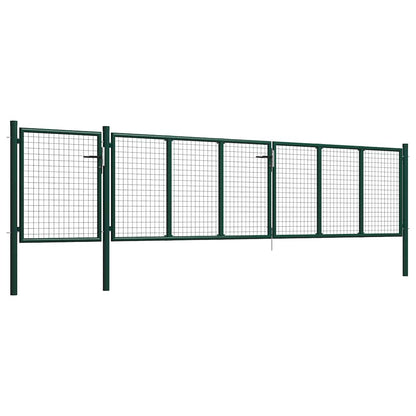 Garden Gate Steel 500x75 cm Green
