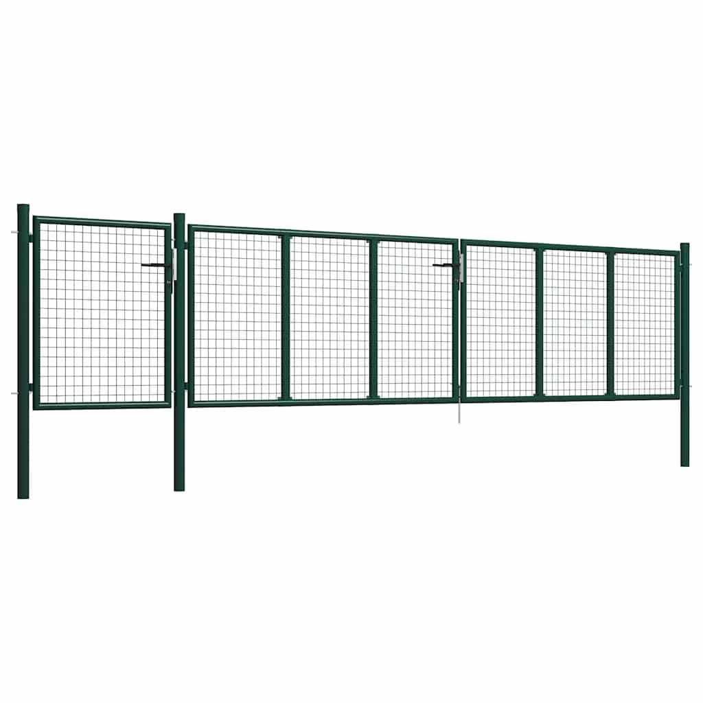 Garden Gate Steel 500x100 cm Green