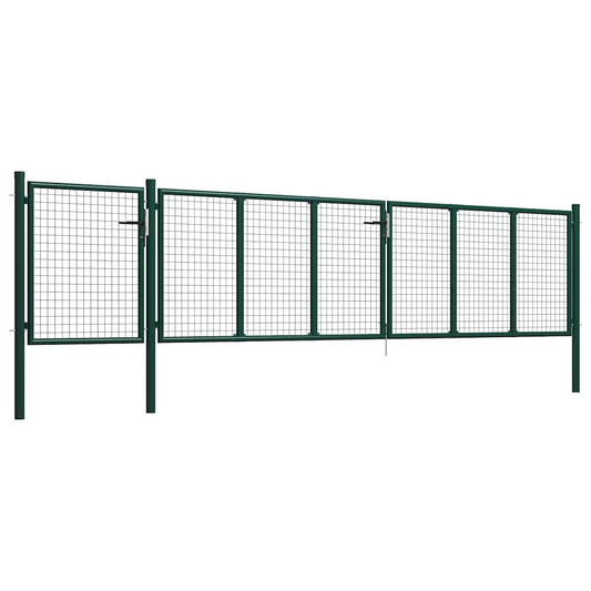 Garden Gate Steel 500x100 cm Green