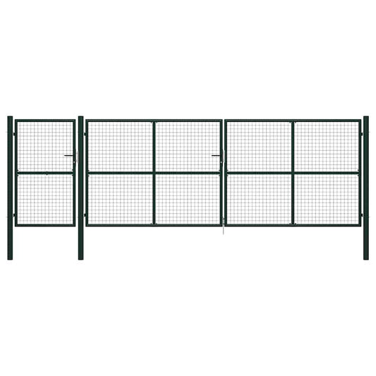 Garden Gate Steel 500x150 cm Green