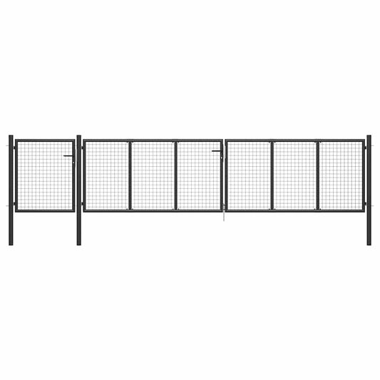 Garden Gate Steel 500x75 cm Anthracite