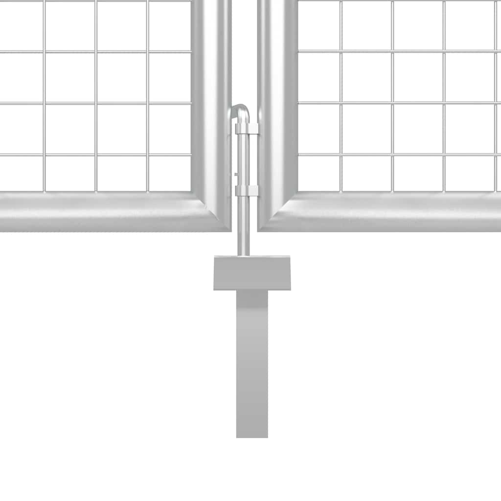 Garden Gate Steel 350x75 cm Silver