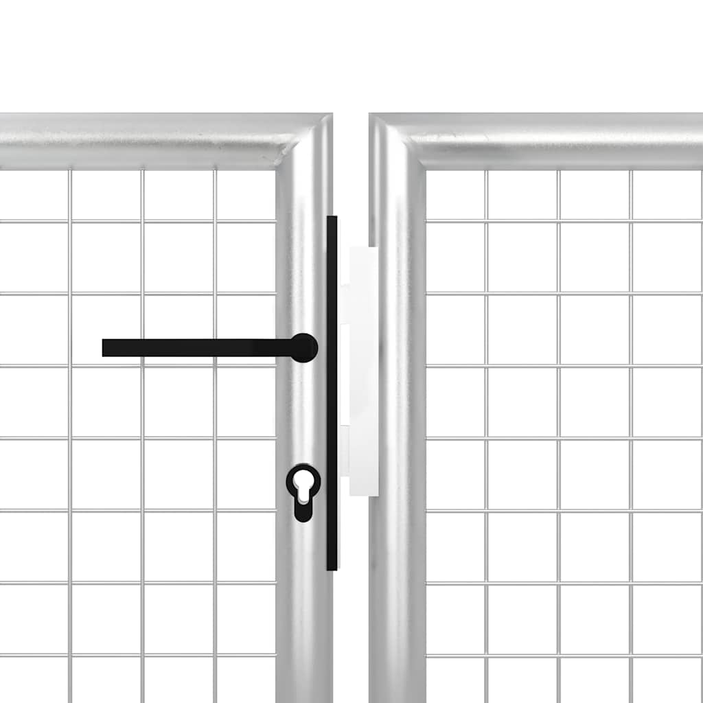 Garden Gate Steel 350x75 cm Silver