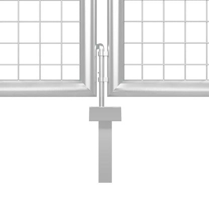 Garden Gate Steel 500x150 cm Silver