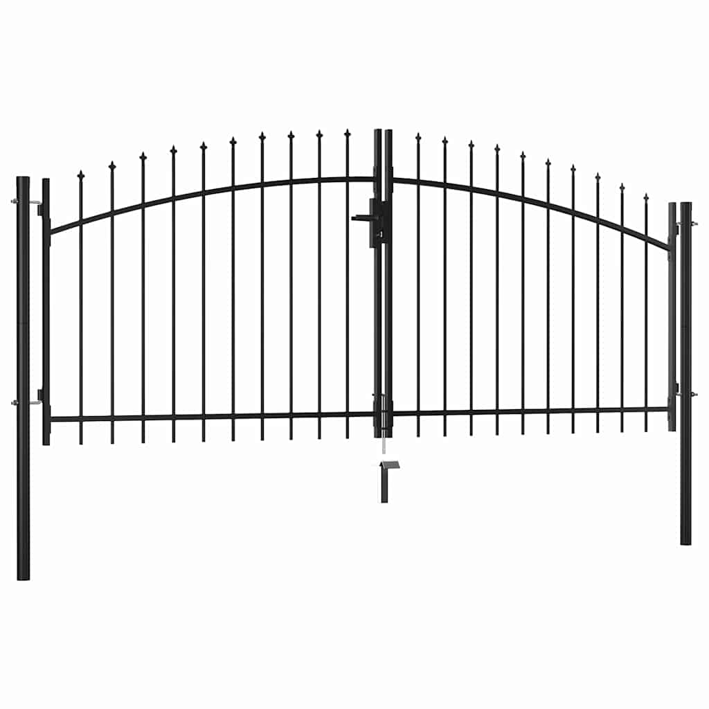 Double Door Fence Gate "Woerden" with Spear Top 299,5x149,5 cm