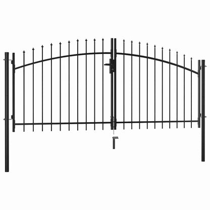 Double Door Fence Gate "Woerden" with Spear Top 299,5x149,5 cm