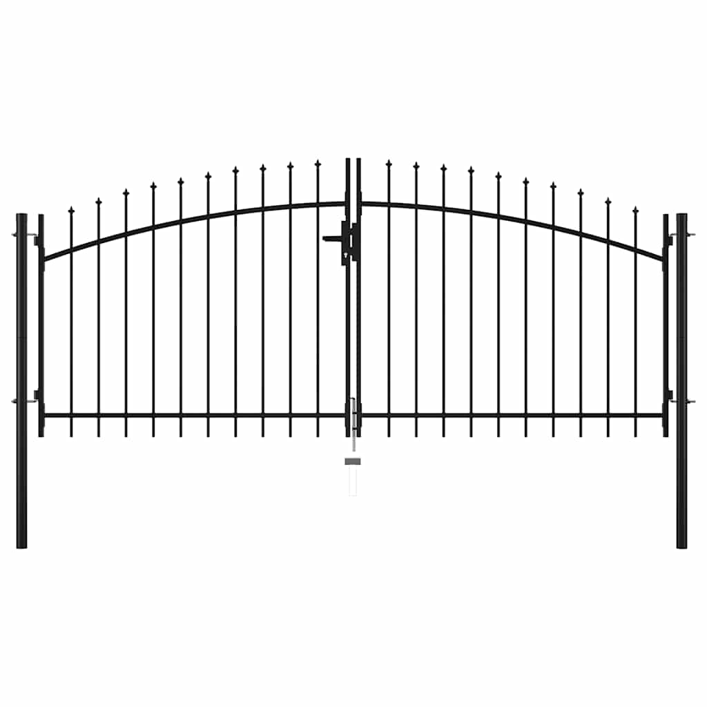 Double Door Fence Gate "Woerden" with Spear Top 299,5x149,5 cm