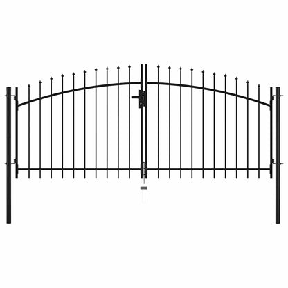 Double Door Fence Gate "Woerden" with Spear Top 299,5x149,5 cm
