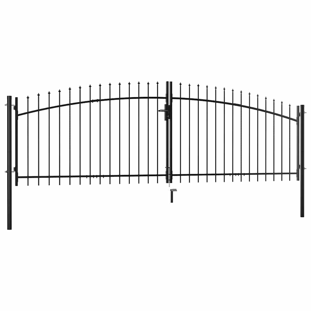Double Door Fence Gate "Woerden" with Spear Top 400x149,5 cm