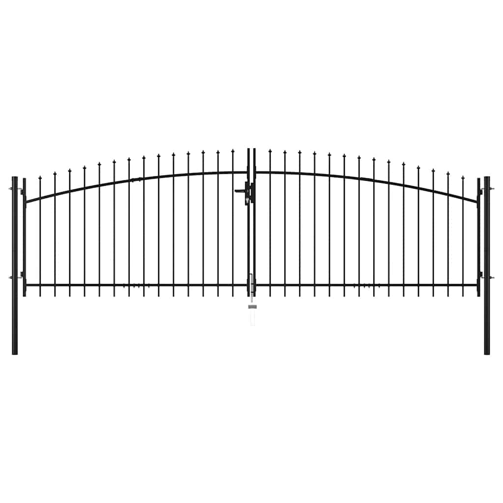 Double Door Fence Gate "Woerden" with Spear Top 400x149,5 cm