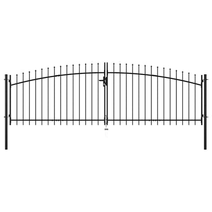 Double Door Fence Gate "Woerden" with Spear Top 400x149,5 cm