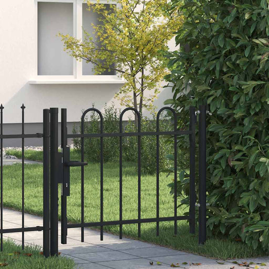 Single Door Fence Gate "BOXTEL" with Hoop Top 100 x 75 cm