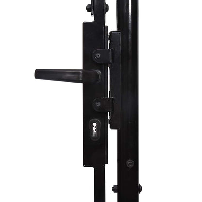 144364 vidaXL Garden Gate "Woerden" Steel 1,5X4 m Black