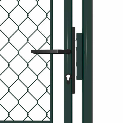 144404 vidaXL Garden Gate Steel 100x125 cm Green