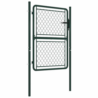 144405 vidaXL Garden Gate Steel 100x150 cm Green
