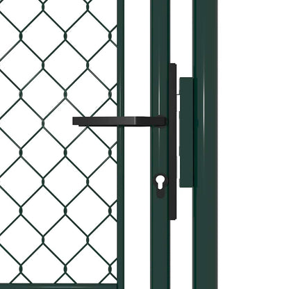 144405 vidaXL Garden Gate Steel 100x150 cm Green