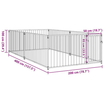 Outdoor Dog Kennel 78.7"x157.5"x39.4"