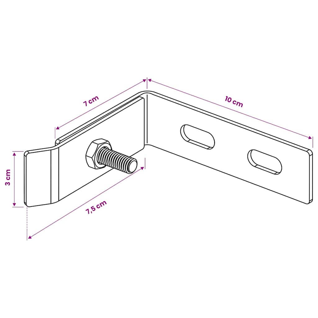 Wall Corner Connector 10 Sets Anthracite