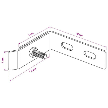 Wall Corner Connector 10 Sets Anthracite