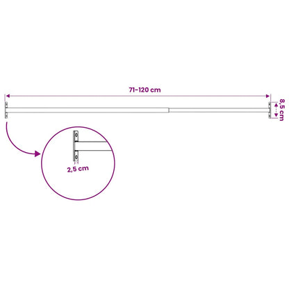 Adjustable Security Window Bar 710-1200 mm